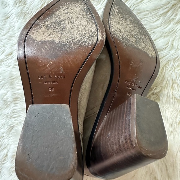 Ramone Rag & Bone Suede Ankle Boots Size 36 Ice Grey - Picture 9 of 10
